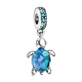 S925 Copper Sea Turtle Charm Beads for Bracelet DIY Jewelry Making