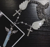 Angel Wings Crystal Necklace Personalized