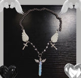 Angel Wings Crystal Necklace Personalized