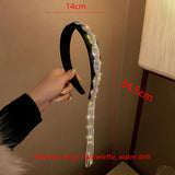 Rhinestone Long Headband Retro Hair Accessory Wedding Crown