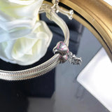 925 Silver Dog Buddy & Paw Dangle Charm Beads for Bracelet DIY Jewelry