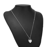Heart Lock Pendant Necklace for Women in Stainless Steel