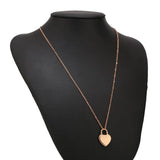 Heart Lock Pendant Necklace for Women in Stainless Steel