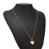 Heart Lock Pendant Necklace for Women in Stainless Steel