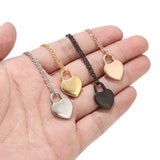 Heart Lock Pendant Necklace for Women in Stainless Steel