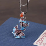 Cloisonne Pendant Necklace Chinese Charm Women's Jewelry