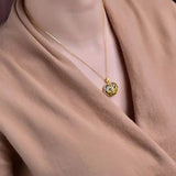 Chinese Silver Inlaid Chalcedony Pendant Necklace Sand Craft Jewelry
