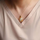 Silver Inlaid Hetian Jade Cheongsam Pendant Necklace