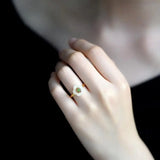 Silver Inlaid Natural Hotan Jade Flower Ring Chinese Court Charm Women's Jewelry