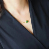 Hotan Chalcedony Teapot Pendant Necklace, Bohemian Jewelry