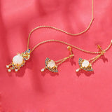Silver Inlaid Apricot Leaf Crystal Earrings for Women