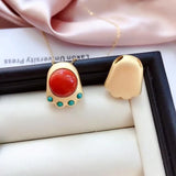 Chinese Cat's Paw Pendant Necklace with Silver Inlay and Hetian Chalcedony