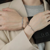 Silver Tree Trunk Branch Couple Bracelet Long Distance Love Jewelry