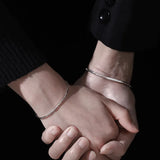 Silver Cold Couple Bracelet S207