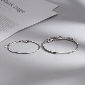 Silver Cold Couple Bracelet S207