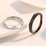 Geometric Couple Rhombus Wedding Ring Set
