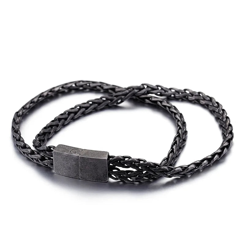 Men's Titanium Steel Geometric Chain Bracelet