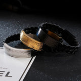 Men's & Women's Leather Stainless Steel Bracelet