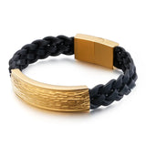 Men's & Women's Leather Stainless Steel Bracelet