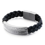 Men's & Women's Leather Stainless Steel Bracelet