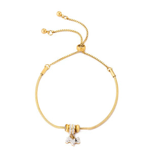 Adjustable Titanium Steel Bracelet for Women, Small Waist Fine Drill Pony Design