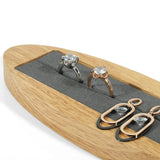 Solid Wood Elastic Ring Tray Display Stand