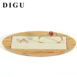 Solid Wood Elastic Ring Tray Display Stand