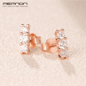 925 Silver Spring Rose Sparkling Studs Earrings for Women