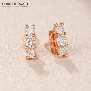925 Silver Spring Rose Sparkling Studs Earrings for Women