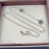 Dazzling Daisies Necklace 925 Sterling Silver Chain Fine Jewelry