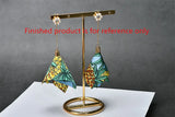 50pcs Rayon Tassel Floral Print DIY Jewelry Earring Pendant Accessory