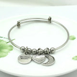 Stainless Steel Heart Moon Pendant Necklace for Mother
