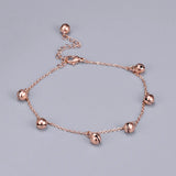Stainless Steel Rose Bells Ankle Bracelet for Women