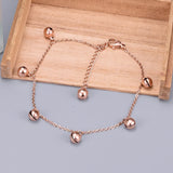 Stainless Steel Rose Bells Ankle Bracelet for Women