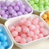 100pcs 12mm Resin Straight Hole Beads DIY Jewelry Earring Accessory