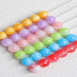 100pcs 12mm Resin Straight Hole Beads DIY Jewelry Earring Accessory