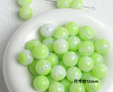 100pcs 12mm Resin Straight Hole Beads DIY Jewelry Earring Accessory