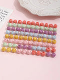 100pcs 12mm Geometry Resin Beads DIY Jewelry Accessory