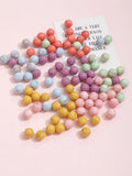 100pcs 12mm Geometry Resin Beads DIY Jewelry Accessory