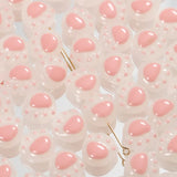 100pcs 14mm Pink Cats Claw Glass Beads DIY Jewelry Earring/Bracelet Accessory