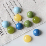 100pcs 14mm Rounds Shape Flatback Beads DIY Jewelry/Earring Accessory