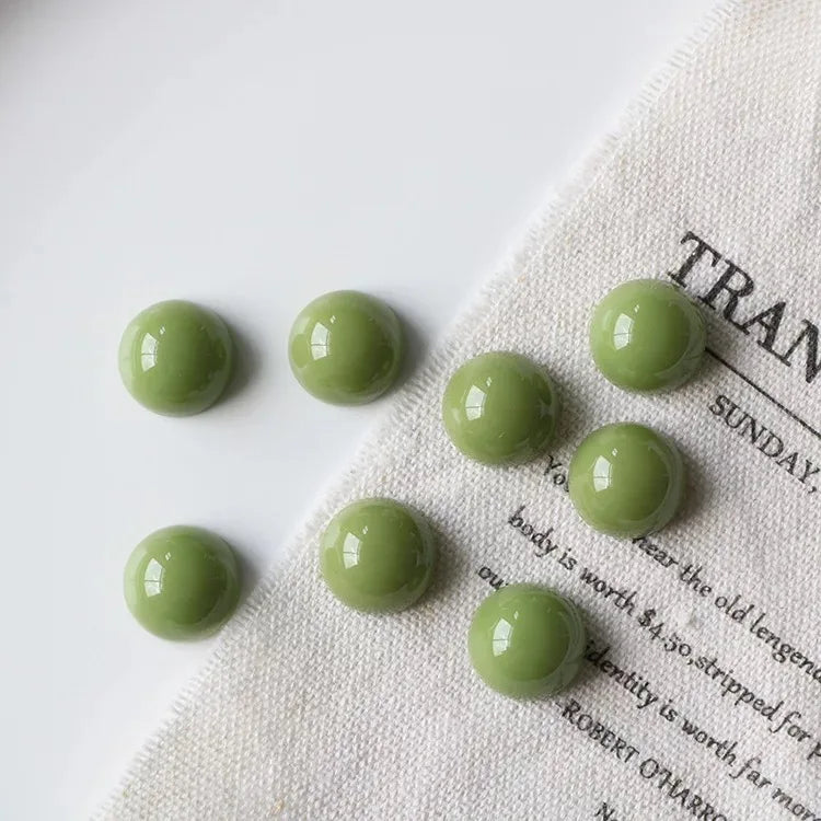 100pcs 14mm Rounds Shape Flatback Beads DIY Jewelry/Earring Accessory
