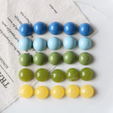 100pcs 14mm Rounds Shape Flatback Beads DIY Jewelry/Earring Accessory