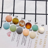100pcs 18mm Rubber Paint Geometry Resin Beads DIY Jewelry Earring