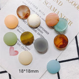100pcs 18mm Rubber Paint Geometry Resin Beads DIY Jewelry Earring