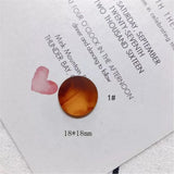 100pcs 18mm Rubber Paint Geometry Resin Beads DIY Jewelry Earring