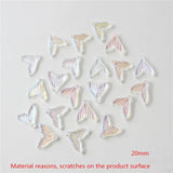 100pcs 20mm Fish Tails Glass Beads DIY Jewelry Earring Accessory