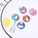 100pcs 24mm Resin Cabochon Beads DIY Earring/Hair Accessory