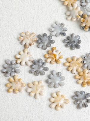 100pcs 24mm Cartoon Flowers Resin Beads DIY Jewelry Accessory