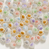 100pcs/lot Cartoon Cats Print Acrylic Beads DIY Jewelry Accessory